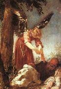 Juan Antonio Escalante An Angel Awakens the Prophet Elijah USA oil painting reproduction